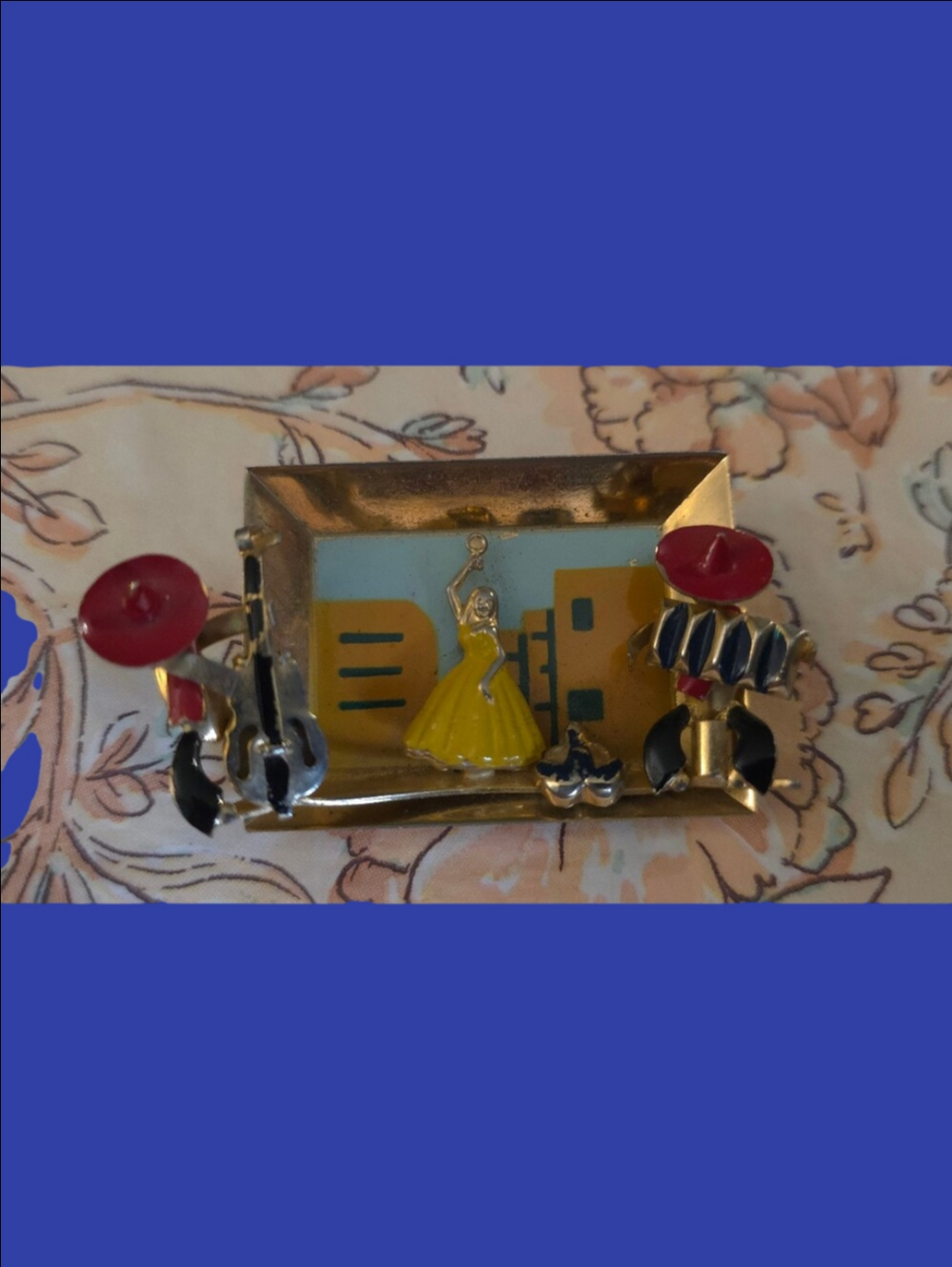 4/$67 Deal! Vintage Colourful Dancer & Musician Brooch